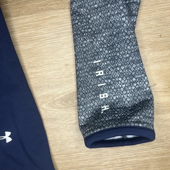 UNDER ARMOUR x NOTRE DAME Womens M ColdGear 1/2 Zip Performance Jacket Irish - Picture 3 of 7